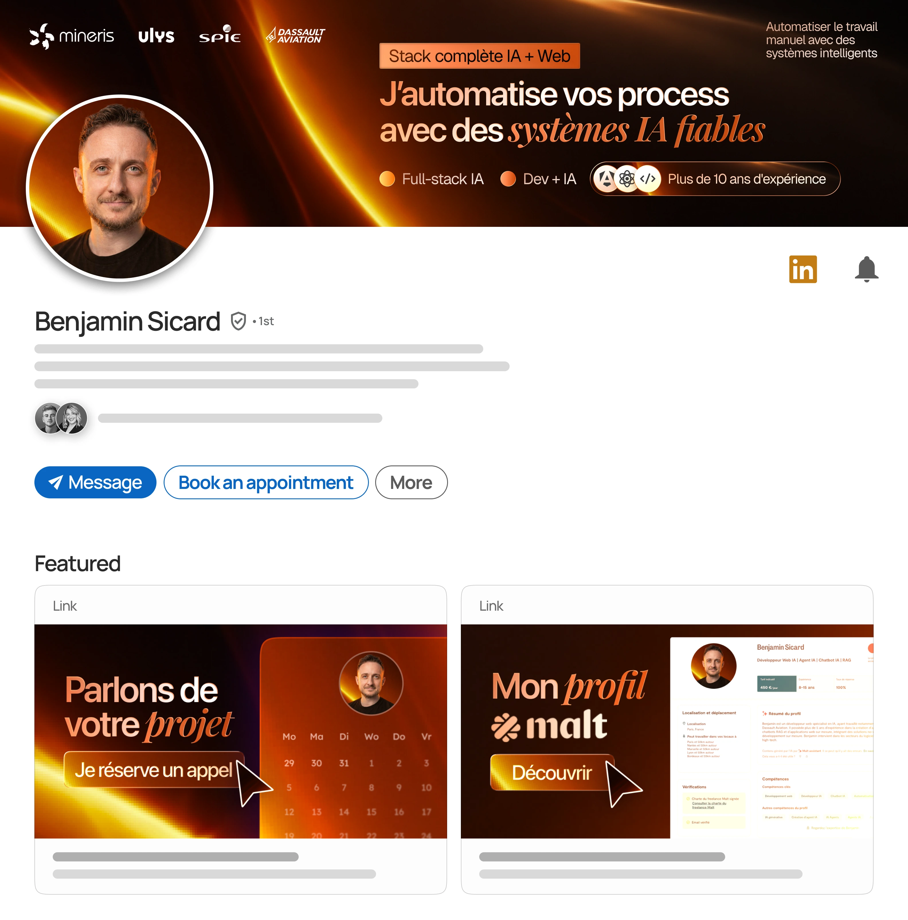 LinkedIn profile redesign