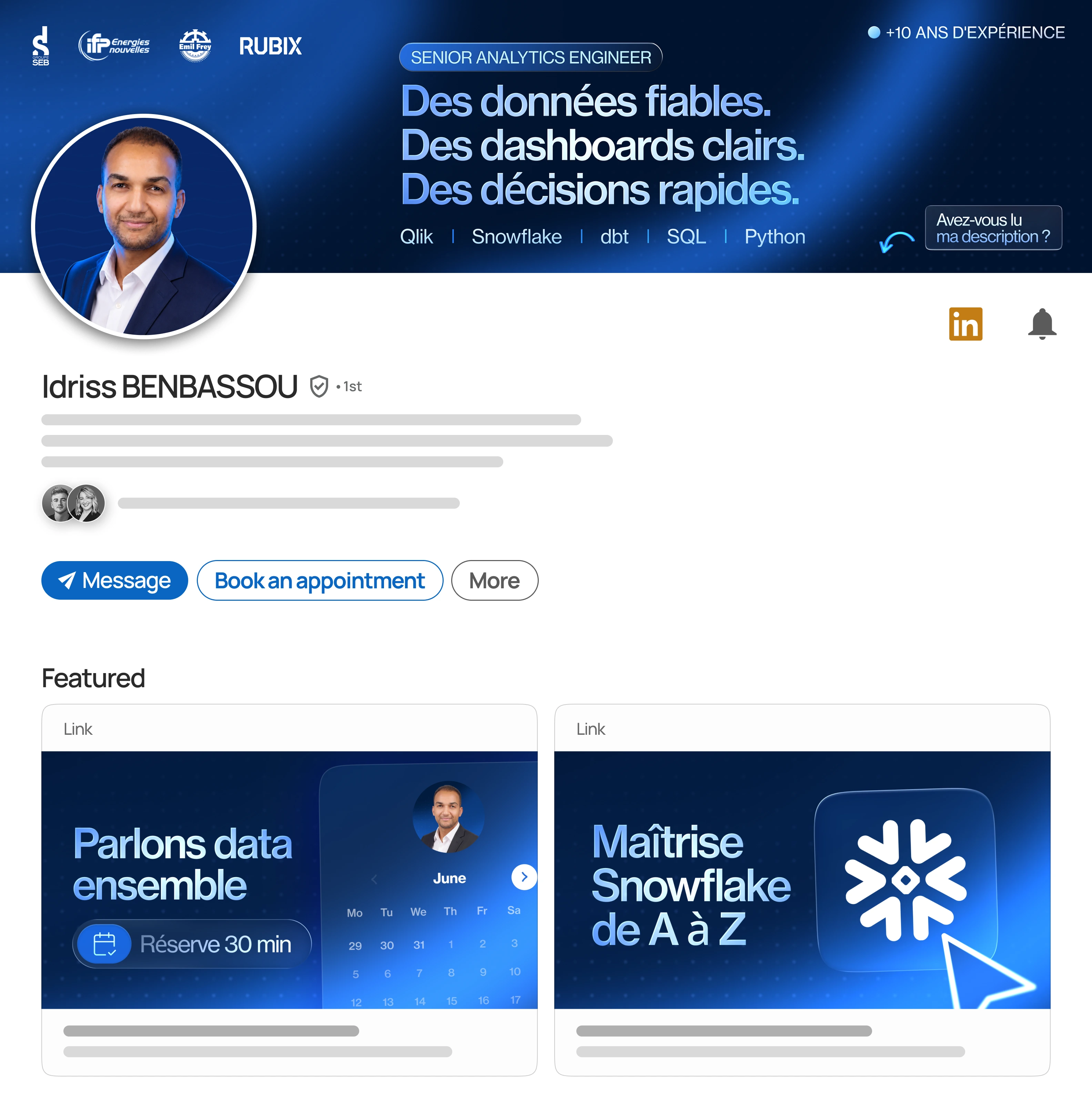 LinkedIn profile redesign