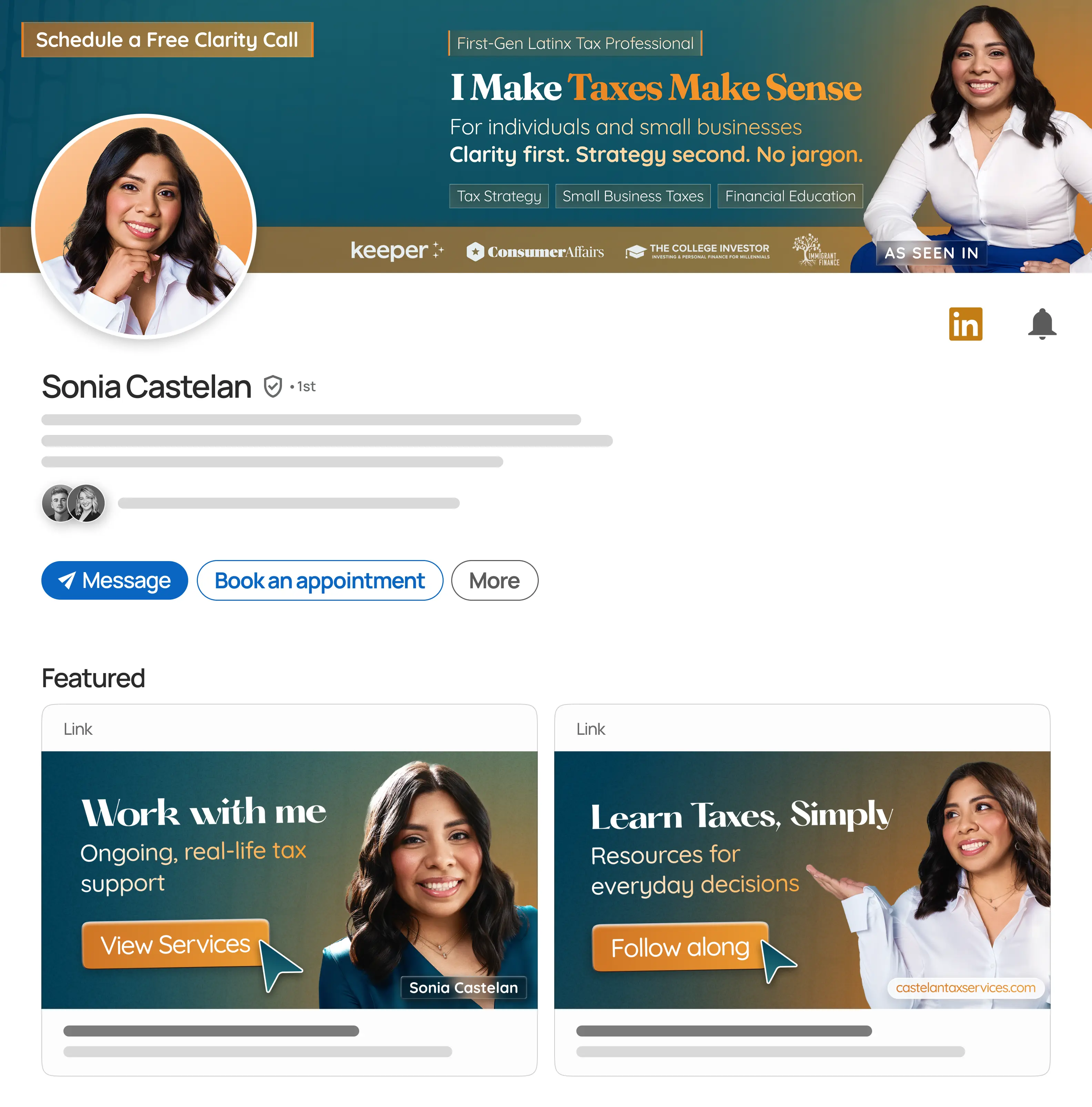 LinkedIn profile redesign