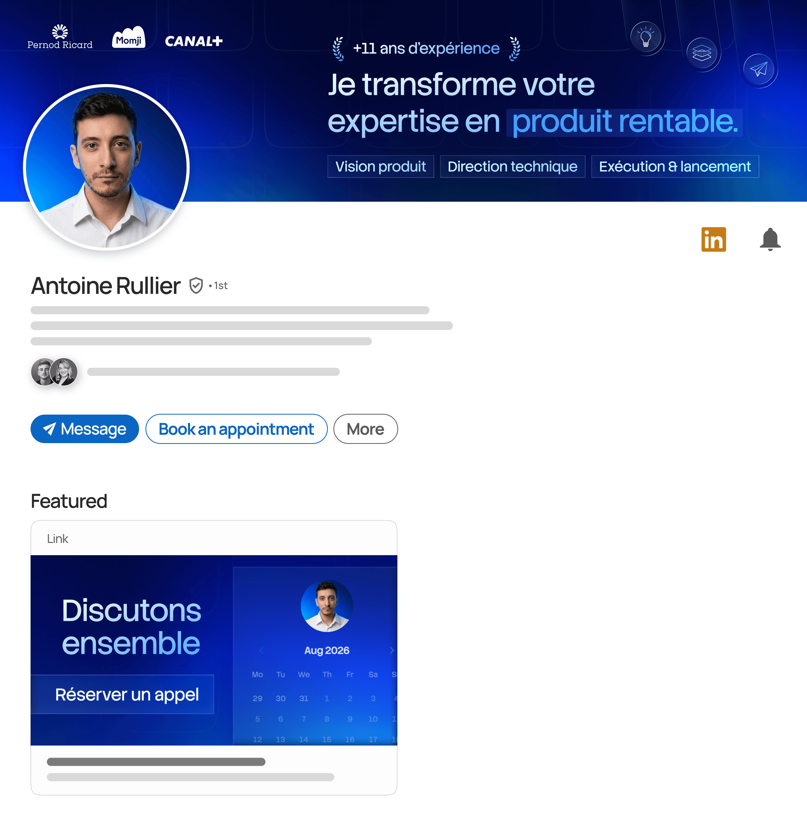LinkedIn profile redesign